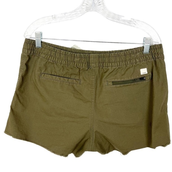 Vuori women’s vintage Ripstop shorts size L green el raw hem drawstring - Picture 3 of 7